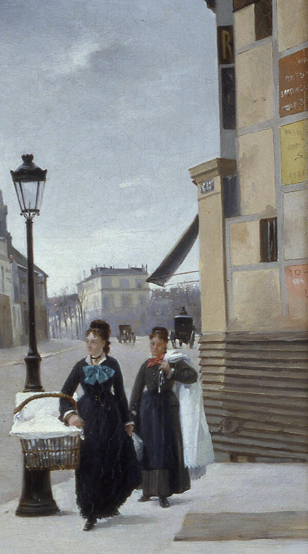 L.L.Hayon, Blanchisseuses dans une rue de Paris.