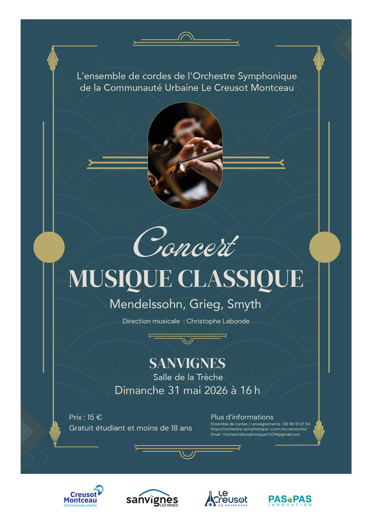 Affiche du concert du 31 mai 2026