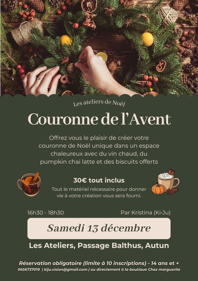 Atelier de Noël - Couronne de l'Avent
