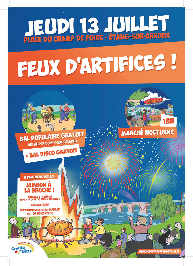 Comité des fêtes d'Étang - affiche A4 jambon 2023 ExeVecto