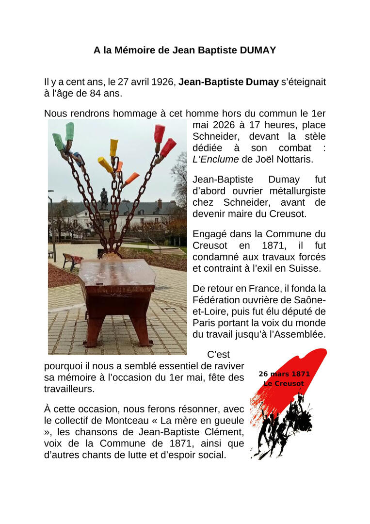 A la méemoire de Jean-Baptiste Dumay