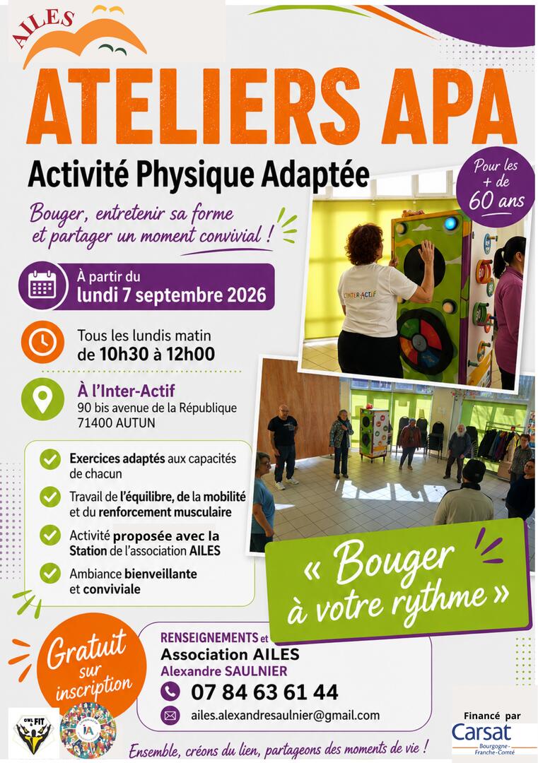 APA Bouger à votre rythme