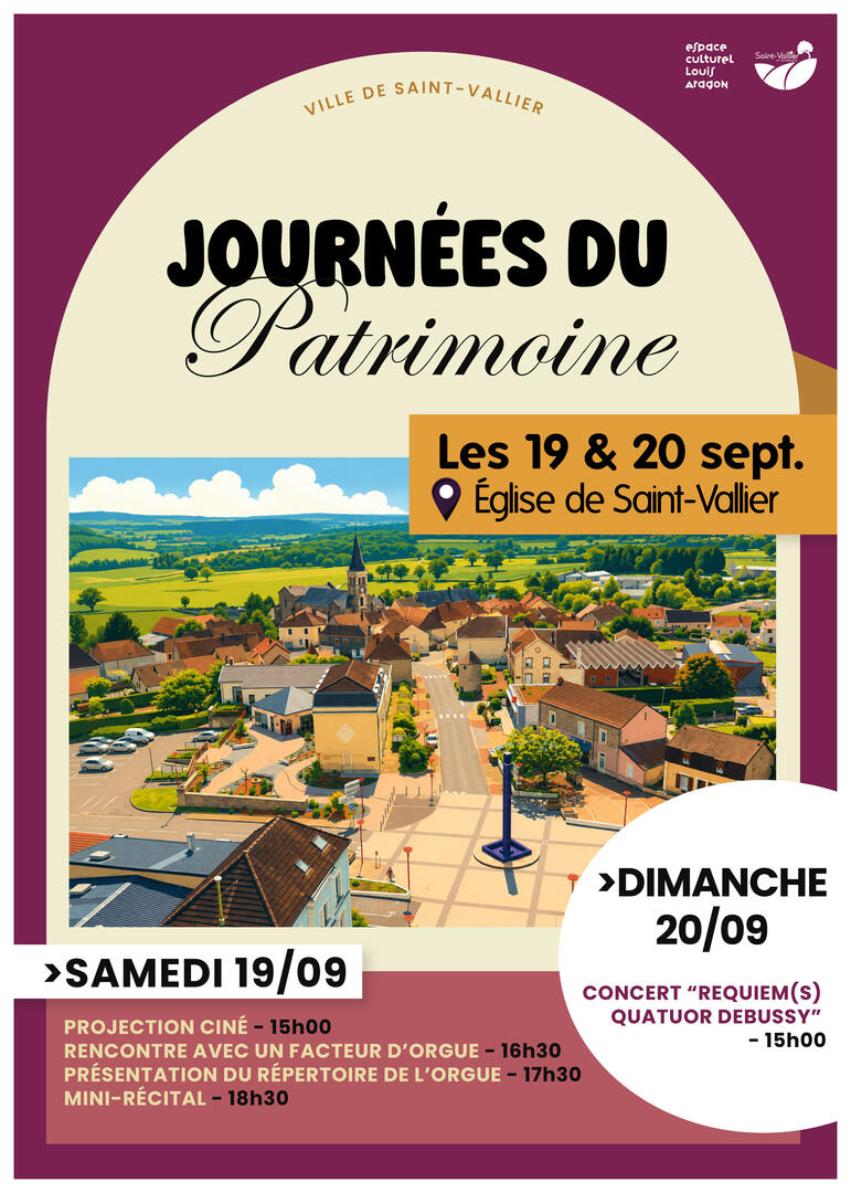 Affiche Journées du européennes du patrimoine à Saint-Vallier