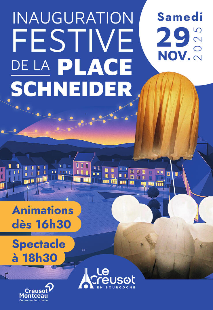 Affiche inauguration place Schneider