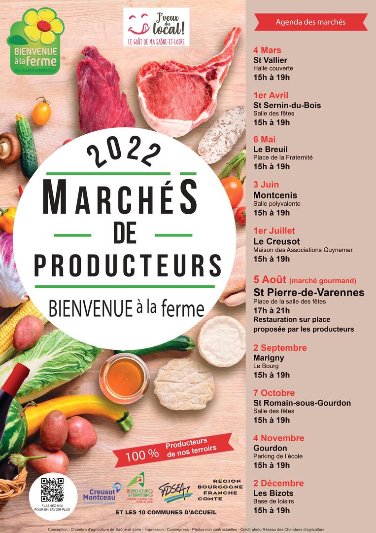 Affiche des marchés de producteurs 2022