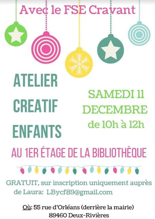 Atelier créa enfants Cravant 11 dec