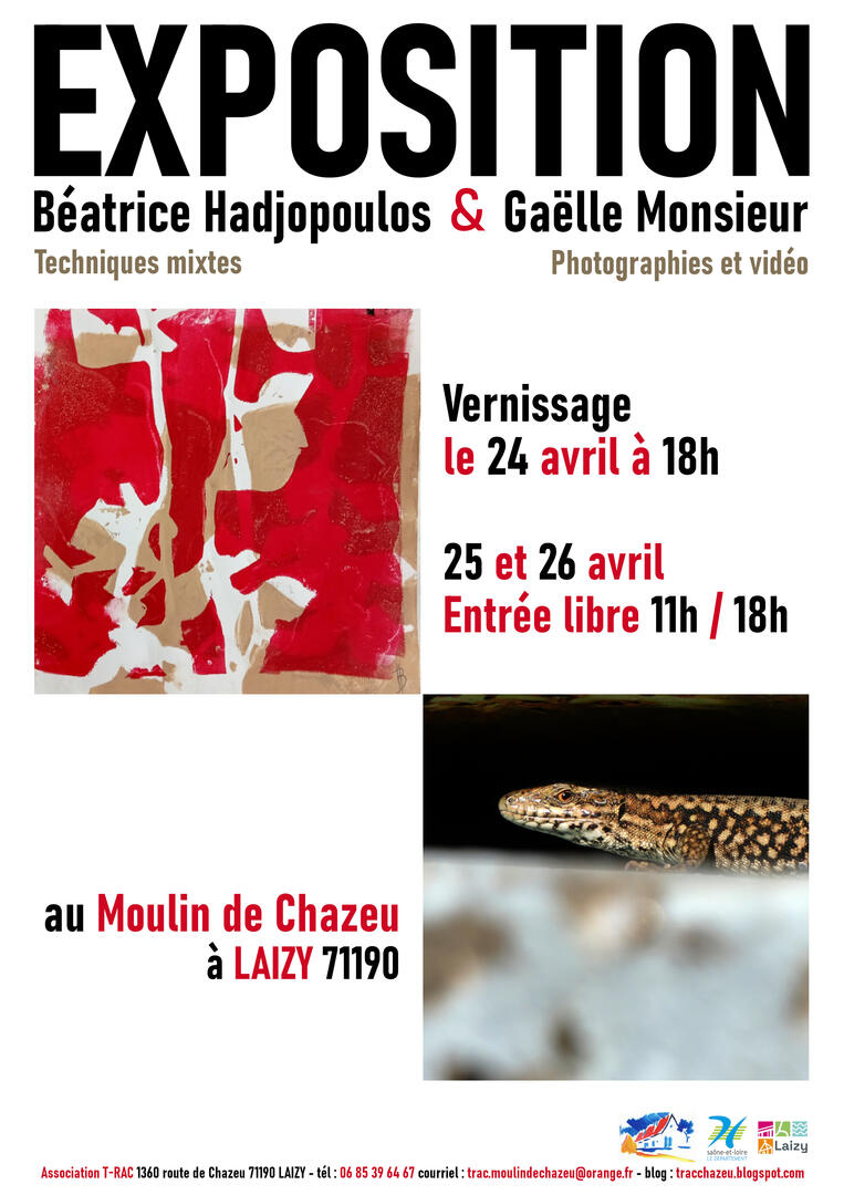 EXPOSITION Béatrice HADJOPOULOS et Gaëlle MONSIEUR