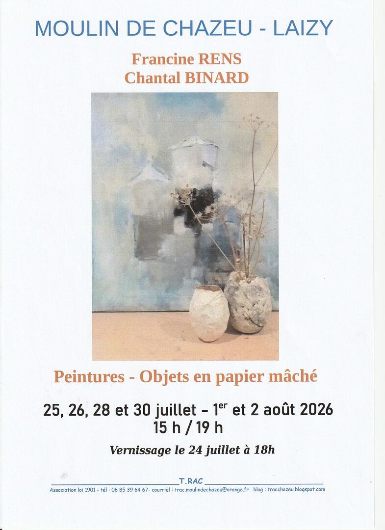 Exposition de peinture de Francine Rens et Chantal Binard