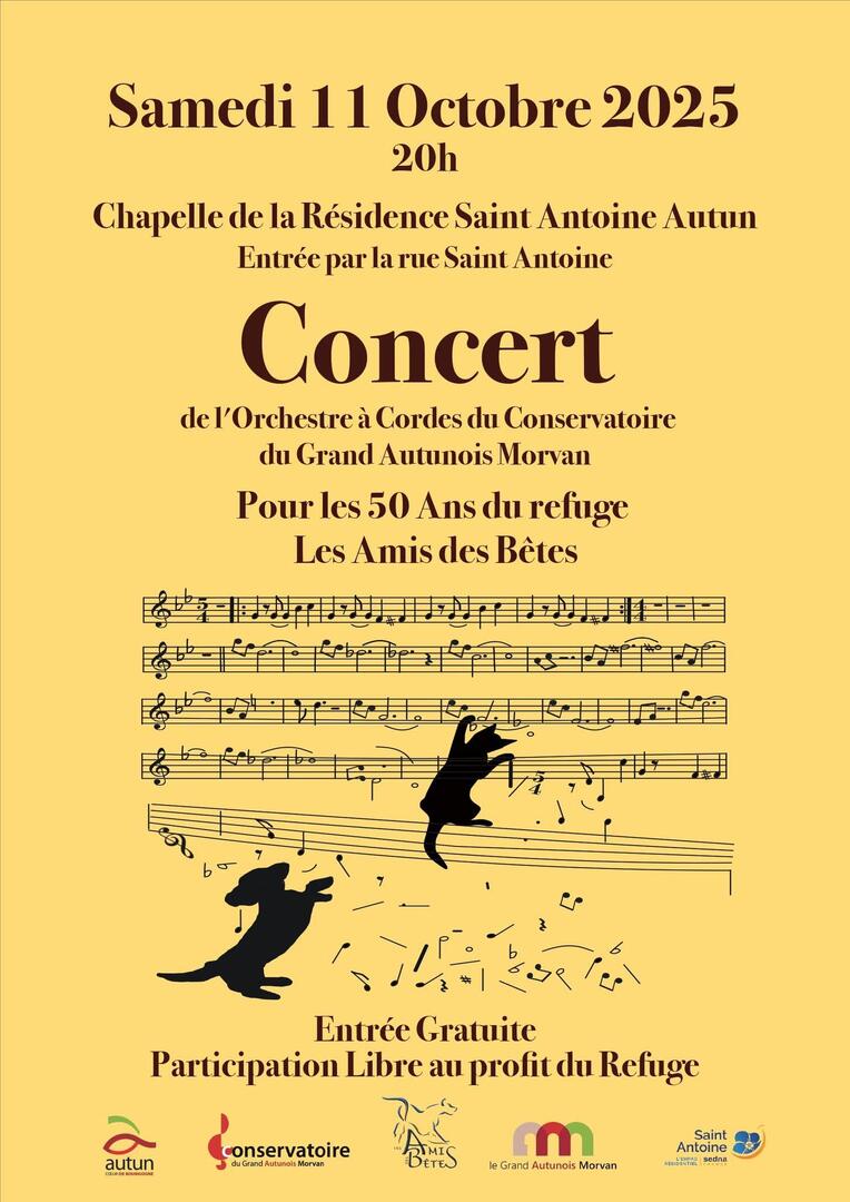 Concert pour les 50 ans du refuge Les AMis des Bêtes d' Autun