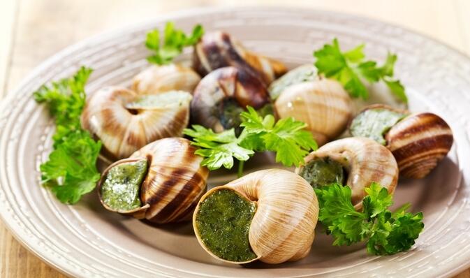 plate of escargots