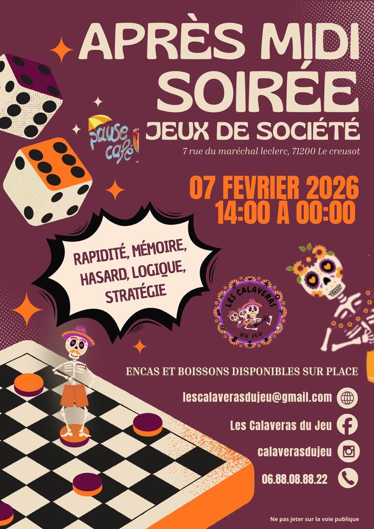 Affiche soirée jeux