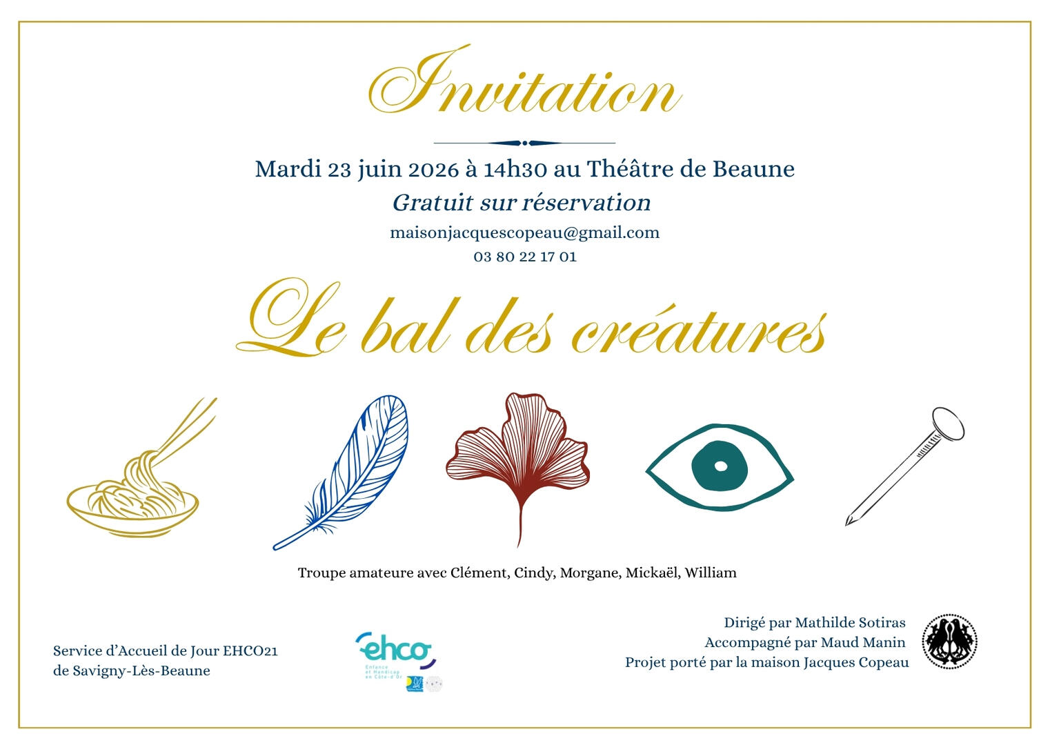 Invitation - Le bal des créatures