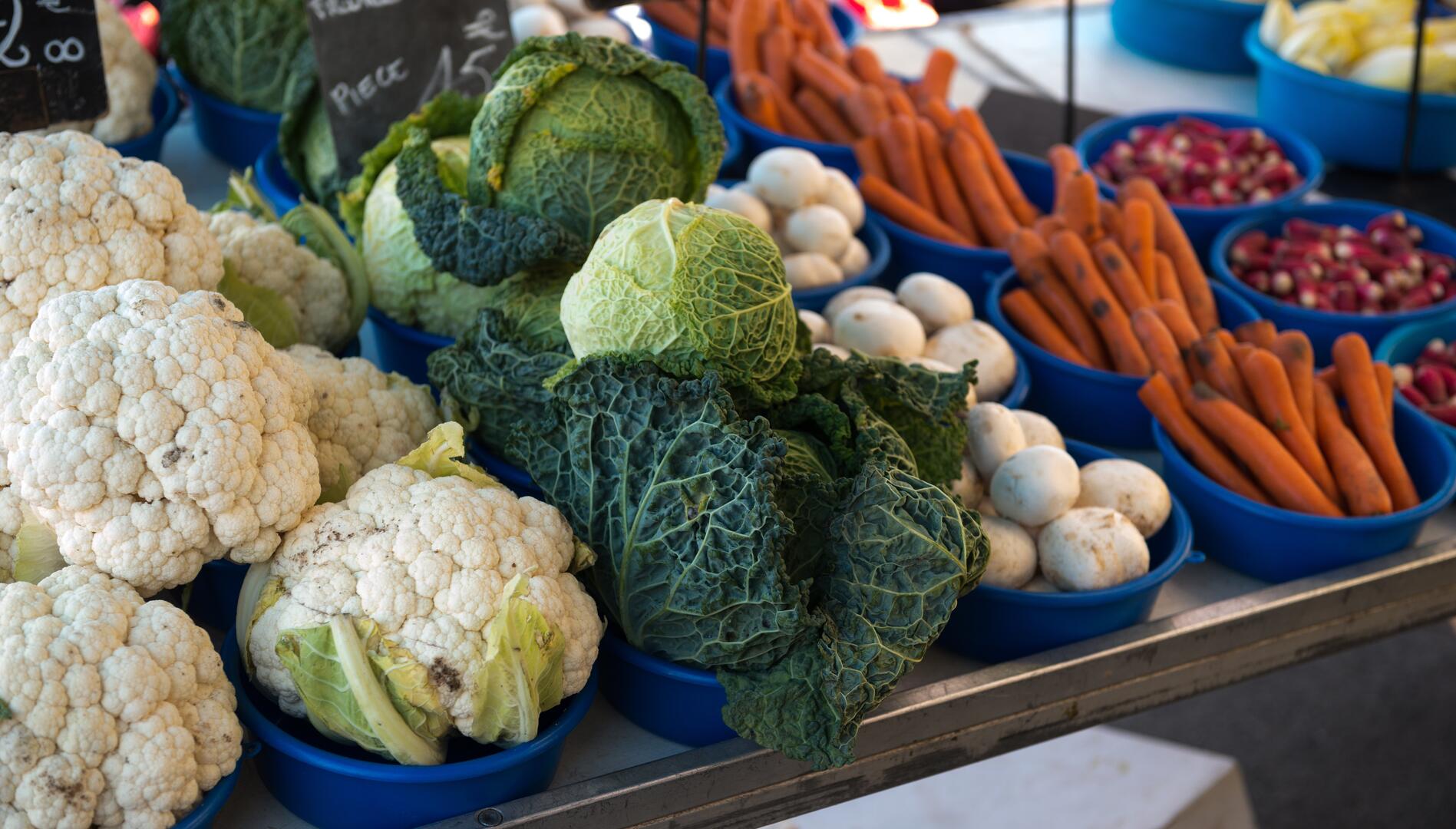 Étal de légumes