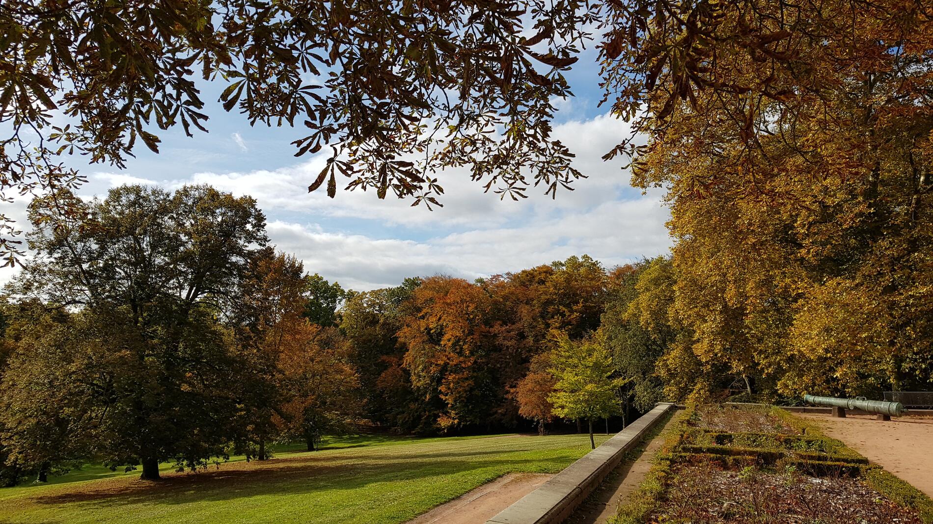 Le parc de la Verrerie à l'automne