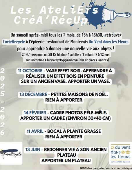 Programme ateliers Créa'Récup