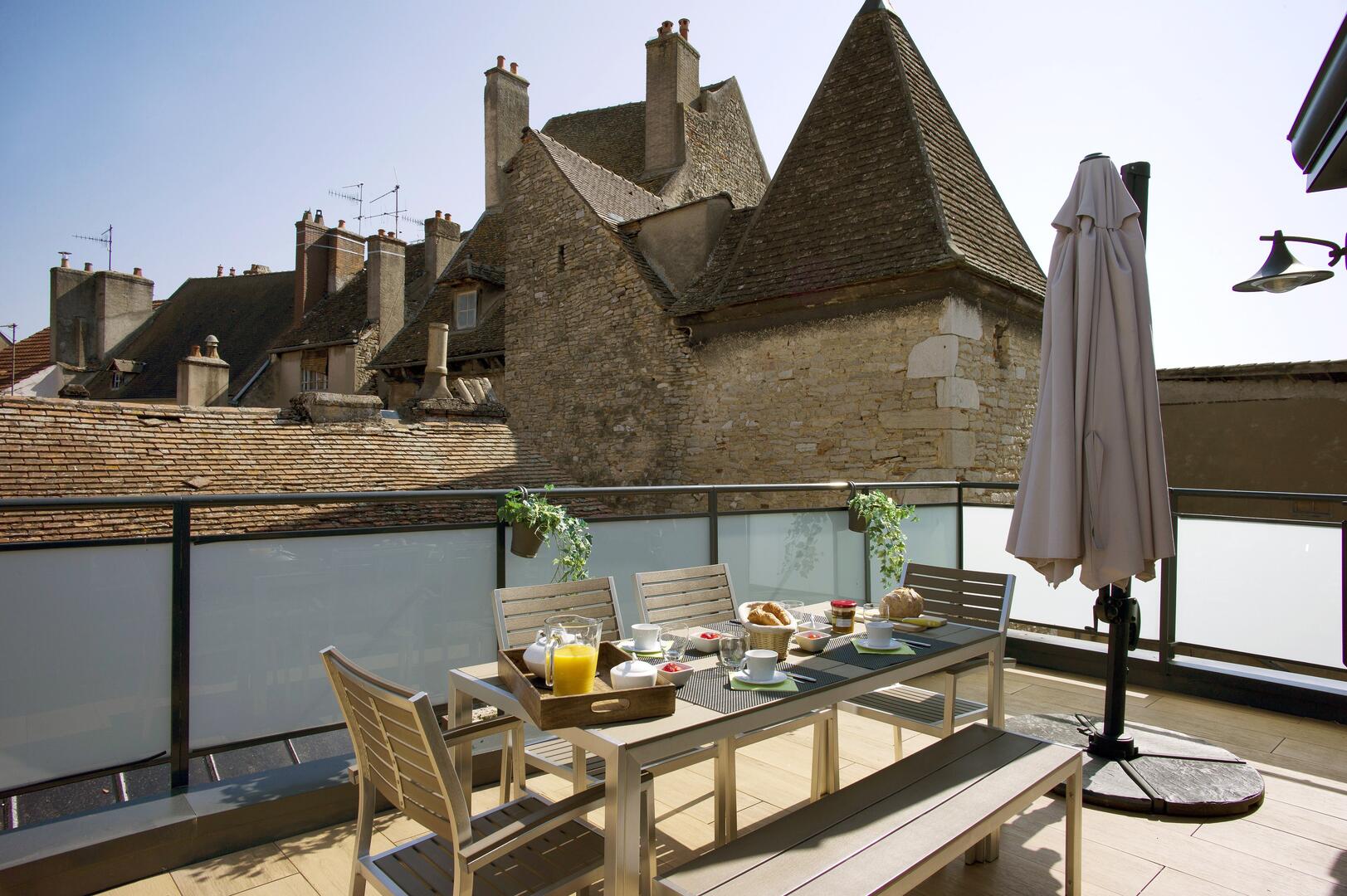 Terrasse - petit dej