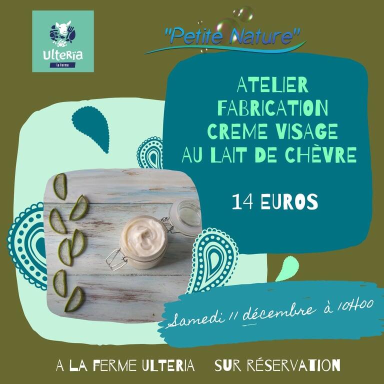 ATELIER FABRICATION CRÈME VISAGE AU LAIT DE CHÈVRE
