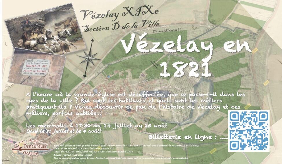 Vezelay 1821 Affiche