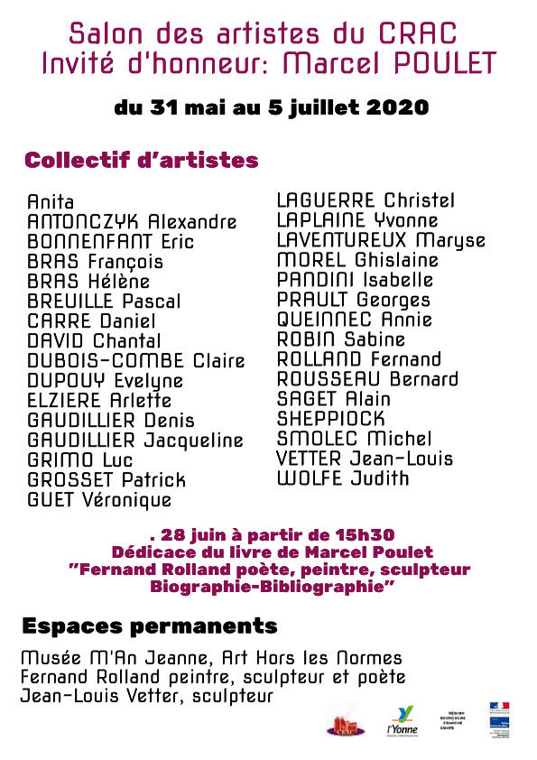 Verso flyer Salon des artistes du CRAC
