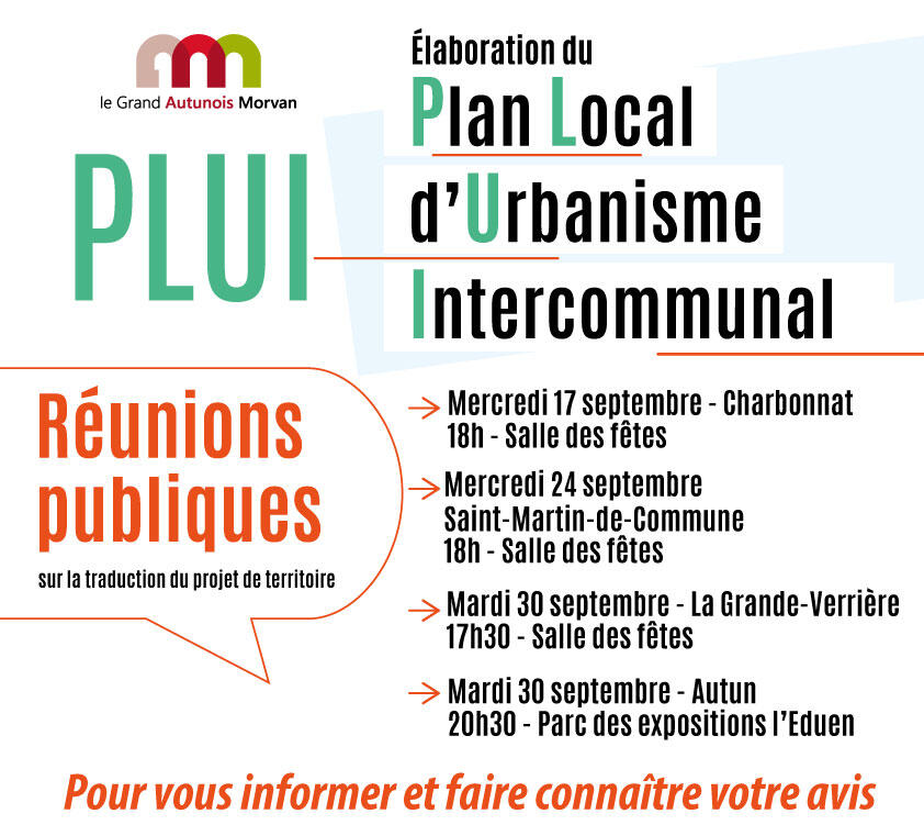 Réunions publiques PLUi CCGAM
