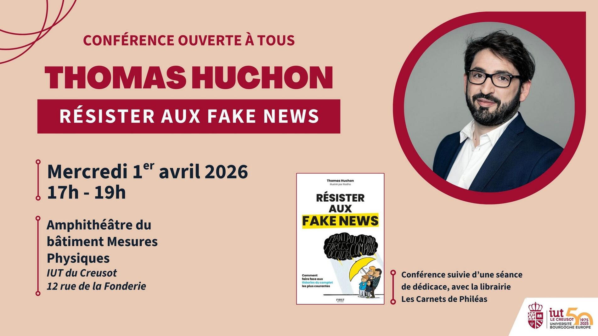 Conférence "Résister aux fake news" par Thomas Huchon