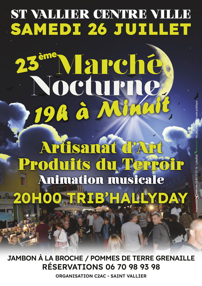 Affiche marché nocturne