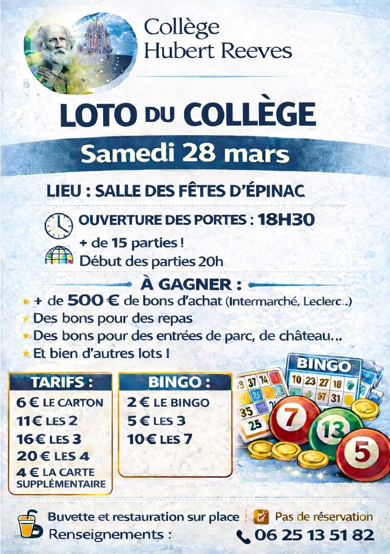 Loto du collège Hubert Reeves