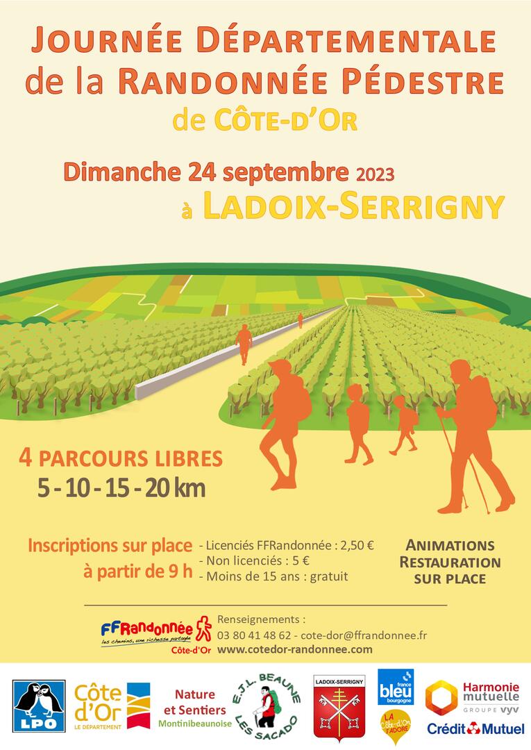 Journée départementale de la randonnée pédestre de Côte-d'Or 2023