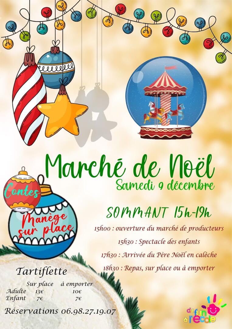 affiche marche de noel sommant