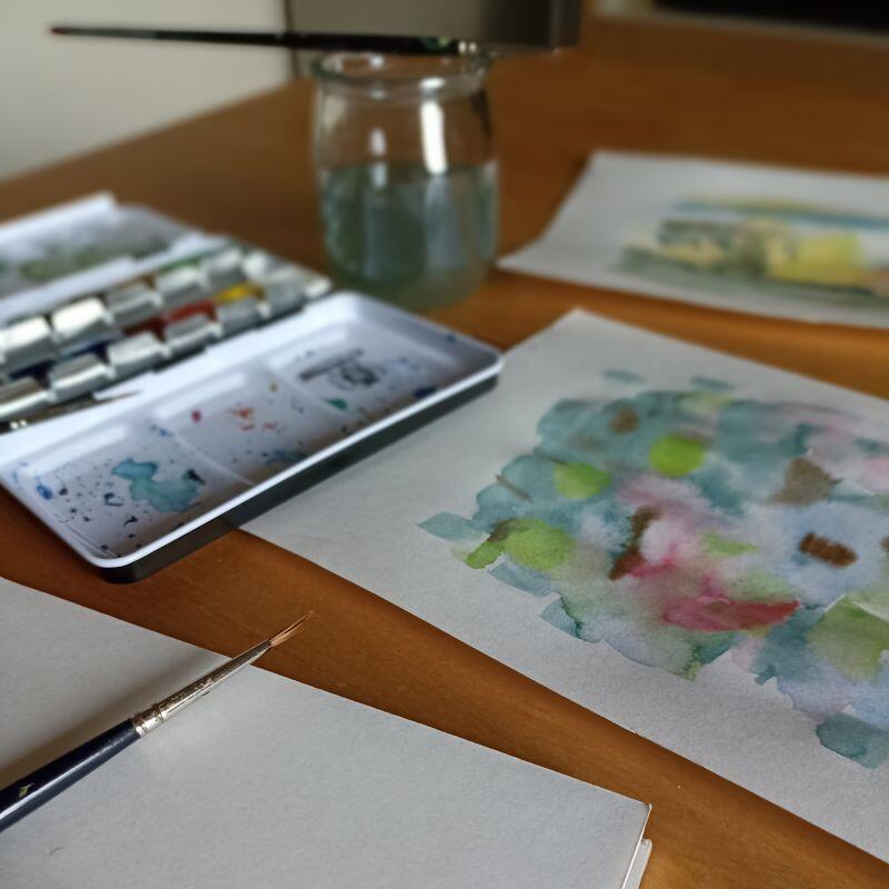 peinture intuitive à l'aquarelle