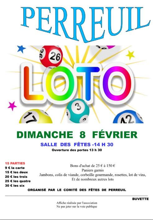 Loto Gourmand du comité des Fêtes de Perreuil