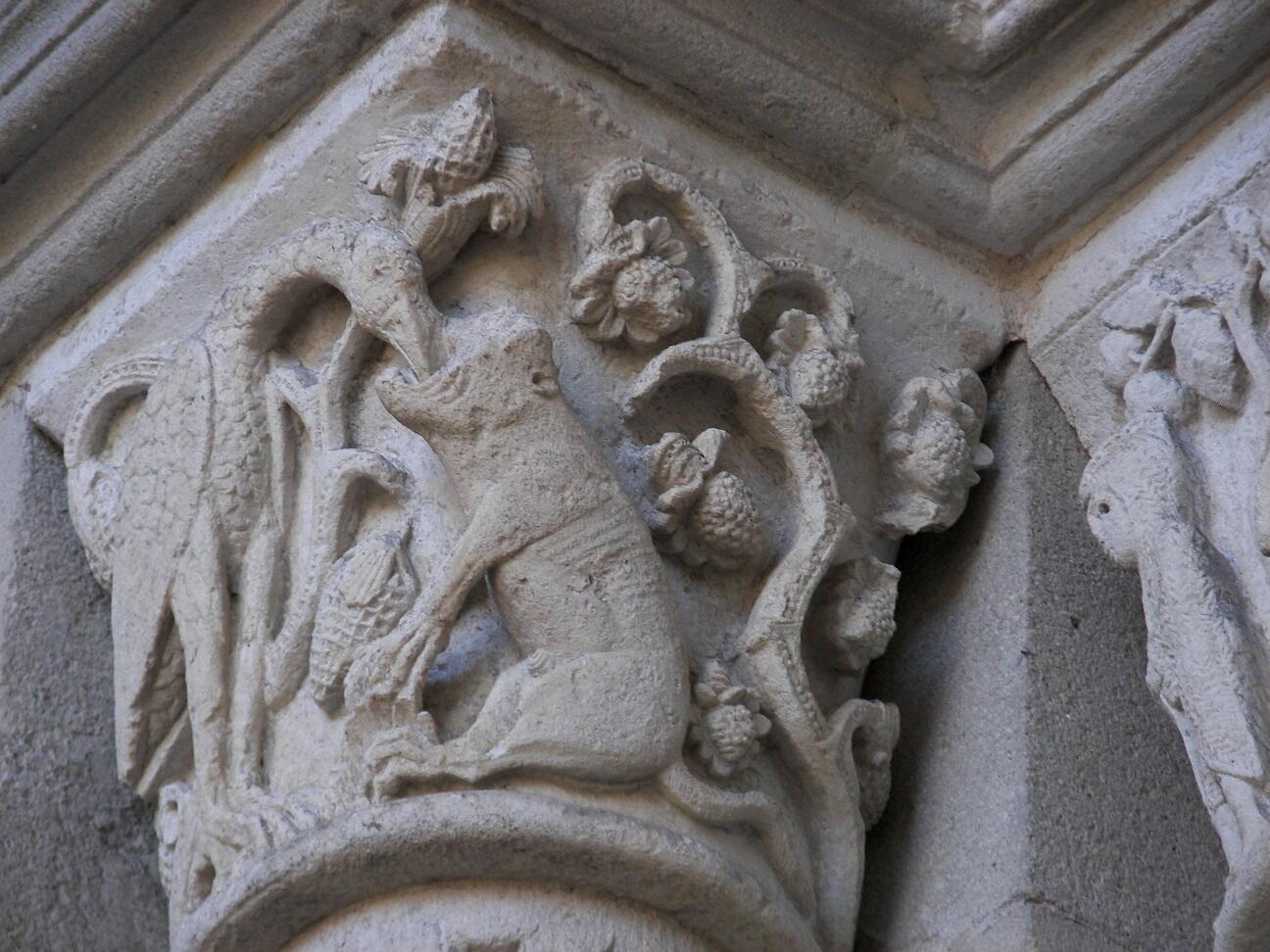 loup et grue