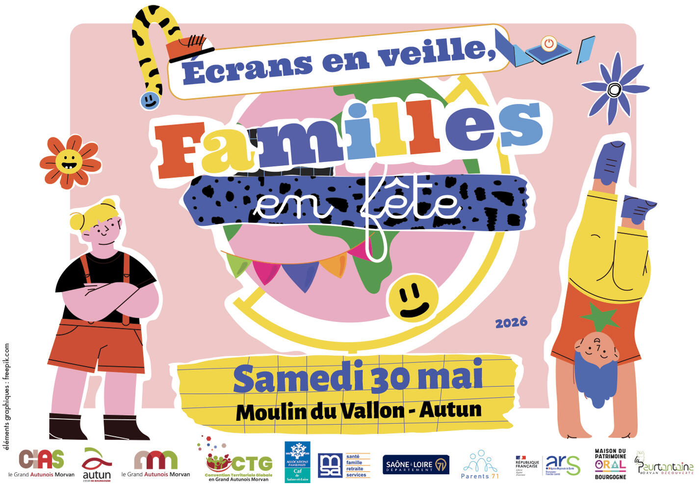 Ecrans en veille, familles en fête