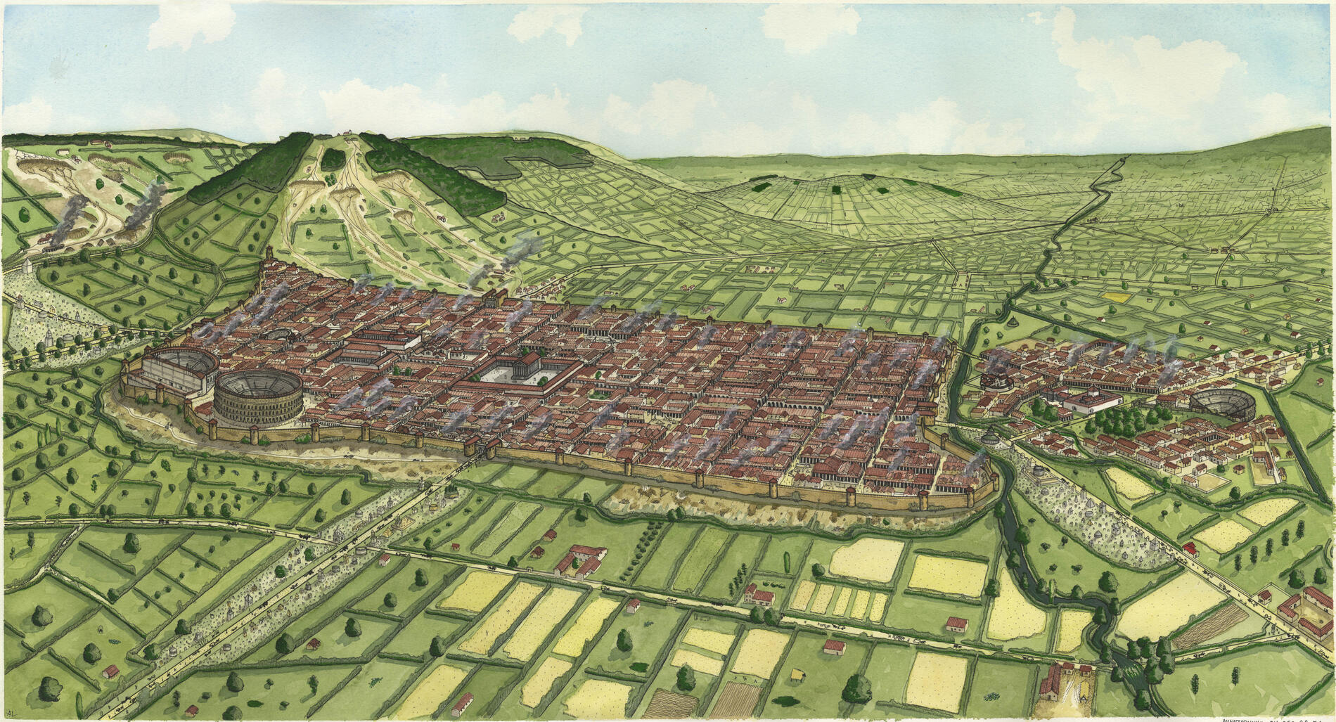 vue générale de la ville antique