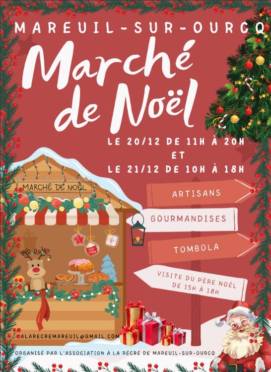 Marché de Noël Mareuil 20et 22 déc
