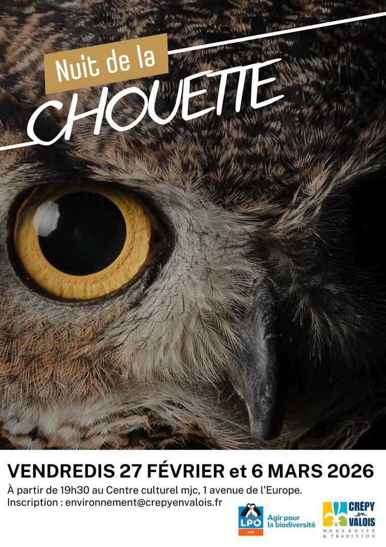 Affiche nuit de la chouette 2025 du 28 février et du 14 mars - 1
