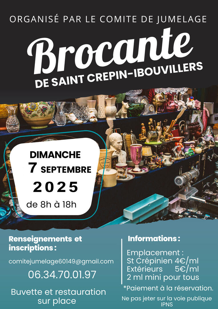 Affiche Brocante St Crépin