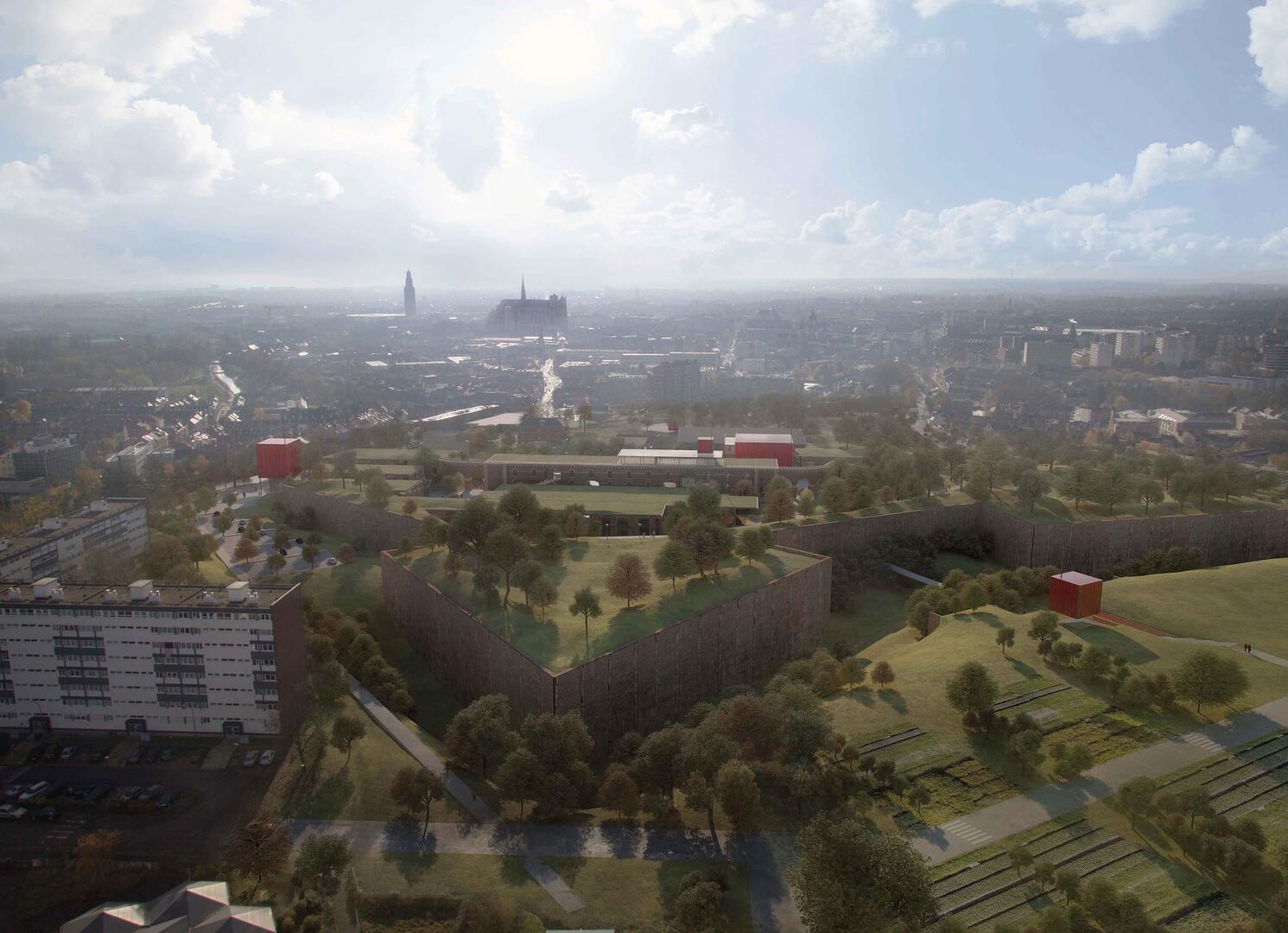 Citadelle - vue aérienne nord sud