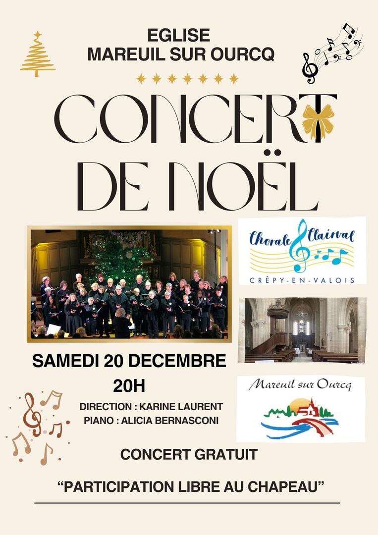 Concert de Noël - Mareuil 20 déc