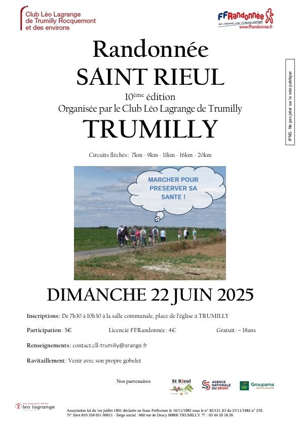 Randonnée Trumilly 22 juin
