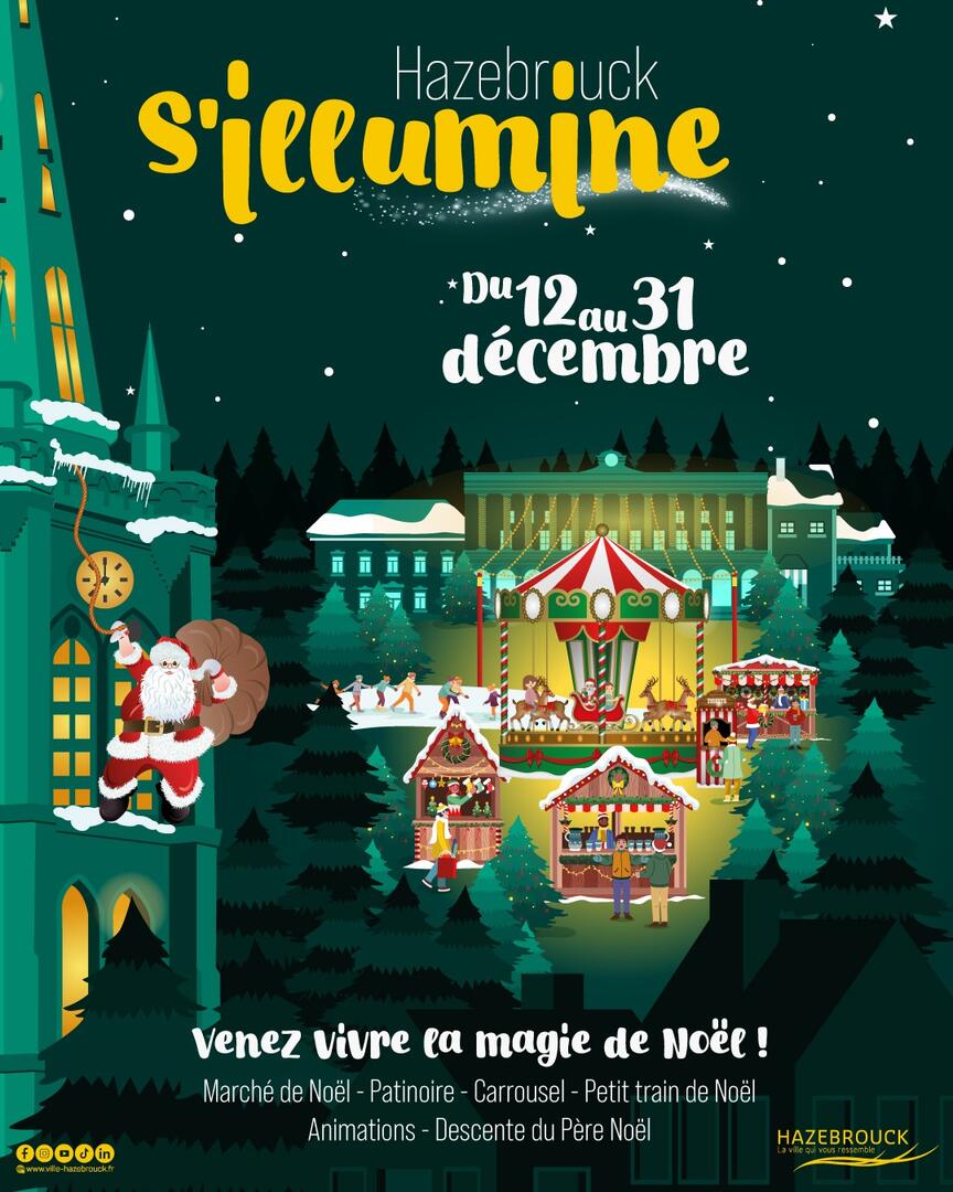 marche de noel hazebrouck place