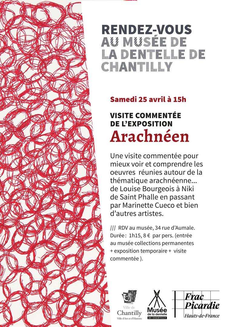 affiche expo Arachnéen dentelle 25 avril