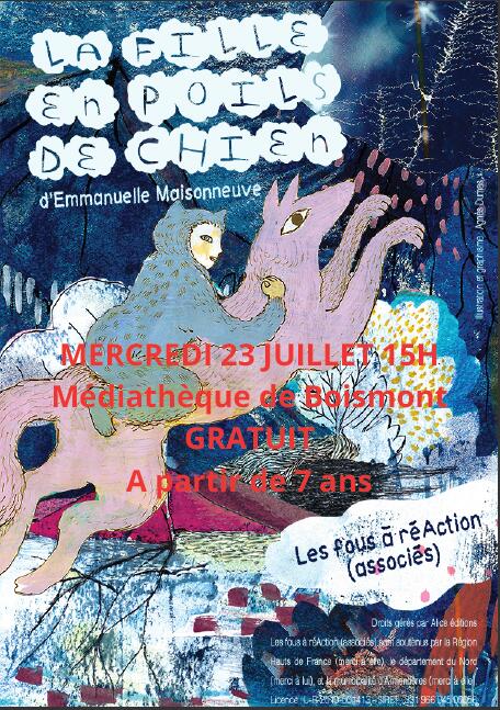affiche la fille en poils de chien
