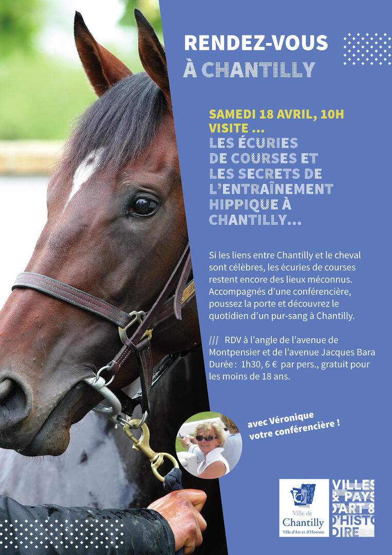 affiche visite VAH chantilly ecurie  18 avril