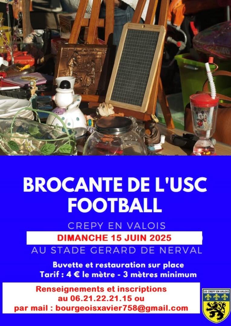brocante crepy usc football 15 juin