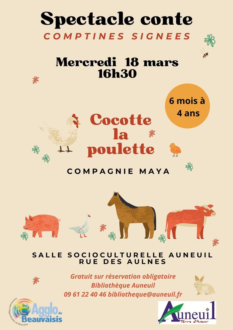 Affiche spectacle Cocotte la poulette - 1