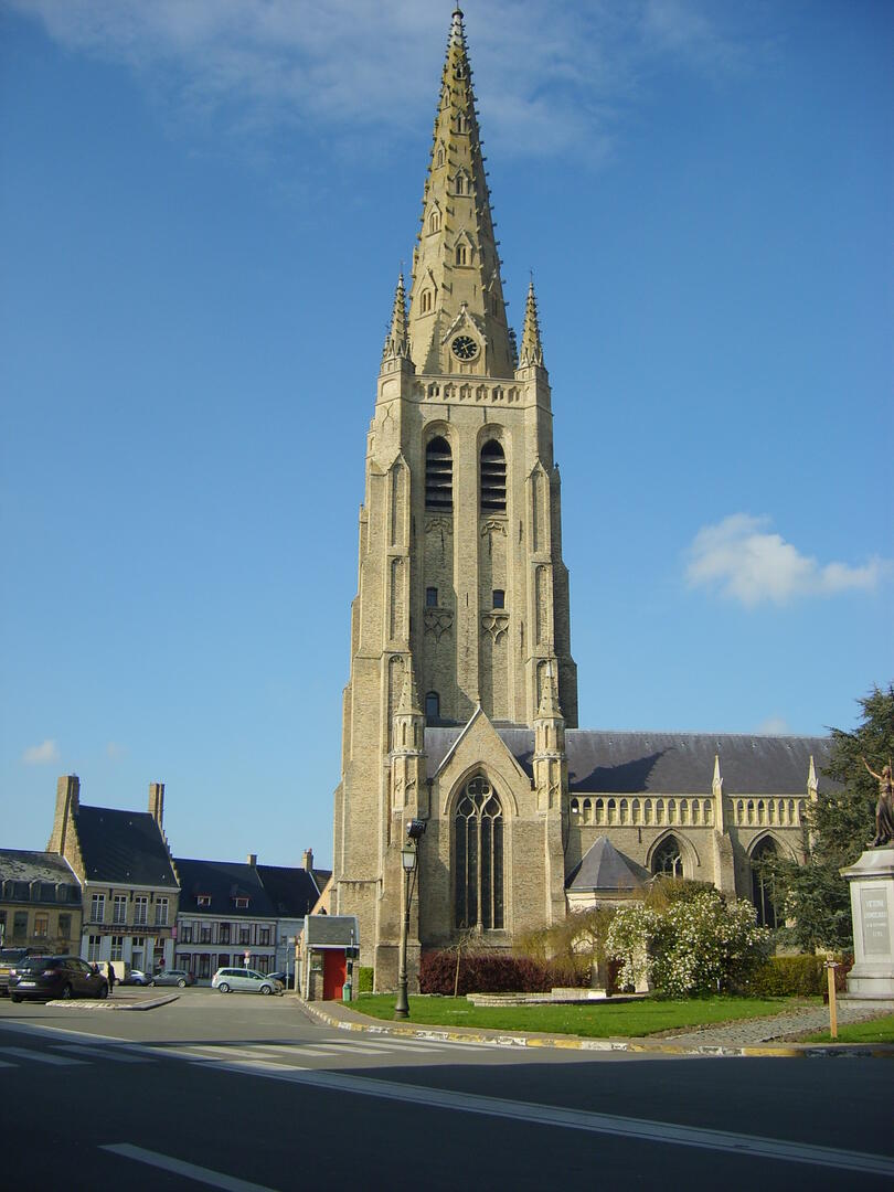 eglise clocher hondschoote