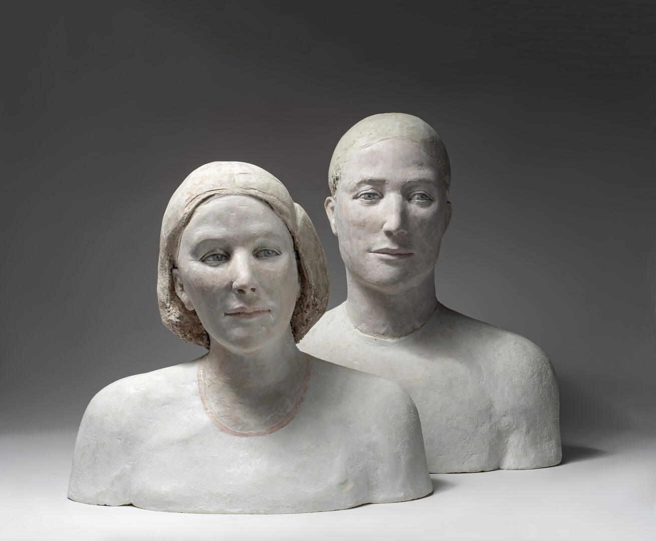 Agnès Baillon, "Couple solide", papier mâché