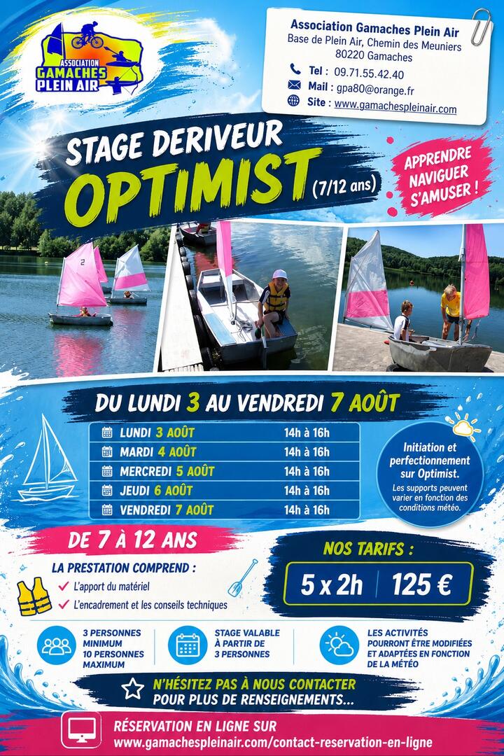 080726 - GAMACHES - Stage dériveur Optimist