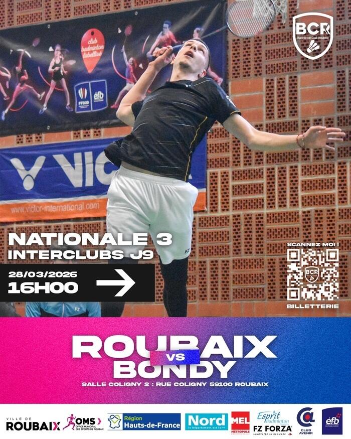 ROUBAIX reçoit BONDY pour la 9eme journee de NATIONALE 3_1
